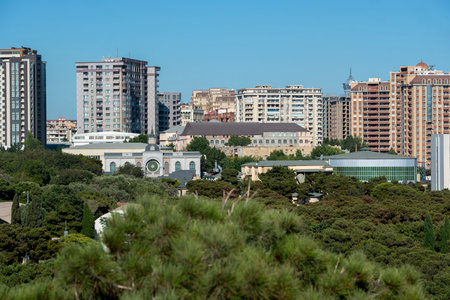 Panoramic views of the city of Baku, the vicinity of Ganjlik, near the stadium named after Tofig...