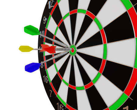  Darts with arrow over white backgrounds.