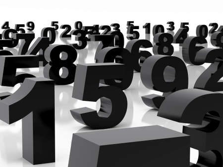 High resolution image  black figures. 3d illustration over  white backgrounds.の写真素材