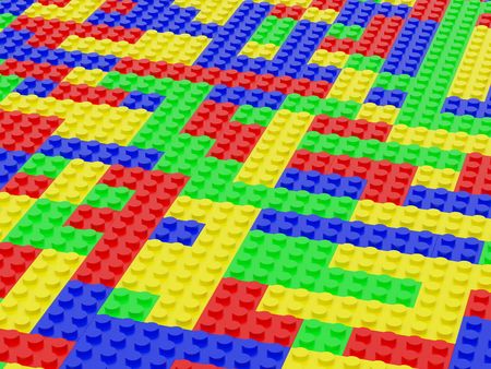 High resolution image lego. 3d illustration. Multi-coloured  texture. の写真素材