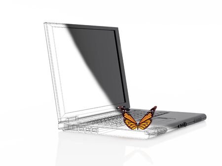 High resolution image black notebook. 3d illustration over  white backgrounds.の写真素材