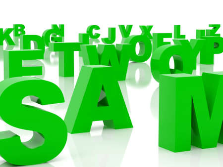 High resolution image alphabet. 3d illustration over  white backgrounds.の写真素材