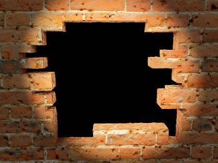 High resolution image wall.  3d illustration over black backgrounds.の写真素材
