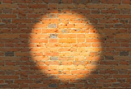 High resolution image brick wall.  3d illustration. Destroyed wall.の写真素材