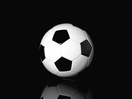 High resolution image symbol football.  3d illustration over  black backgrounds.の写真素材
