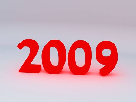 High resolution image new-year.  3d illustration over white backgrounds.の写真素材