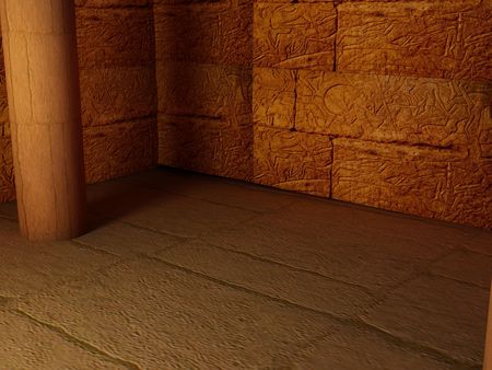 High resolution image interior pyramid. Egyptian room inside an egyptian temple.の写真素材