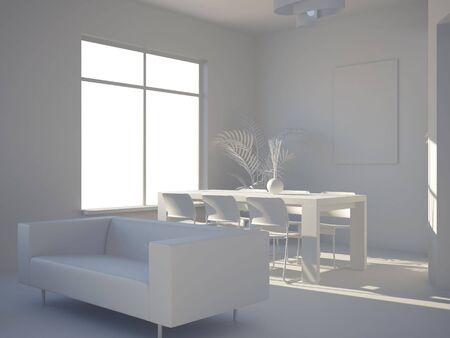 High resolution image interior. 3d illustration modern interior.の写真素材