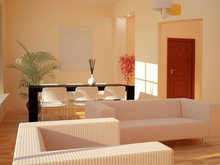 High resolution image interior. 3d illustration modern interior.の写真素材