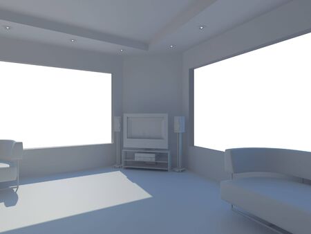 High resolution image interior. 3d illustration modern interior.の写真素材