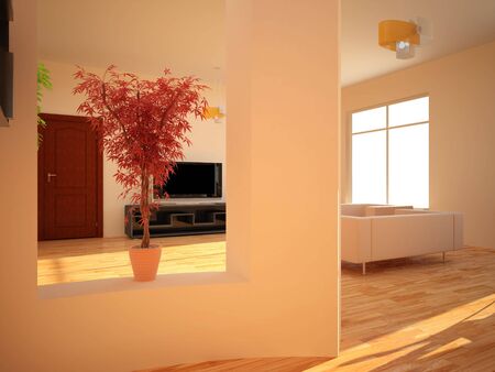 High resolution image interior. 3d illustration modern interior.の写真素材