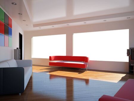 High resolution image interior. 3d illustration modern interior.の写真素材
