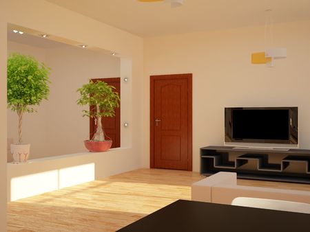 High resolution image interior. 3d illustration modern interior.の写真素材