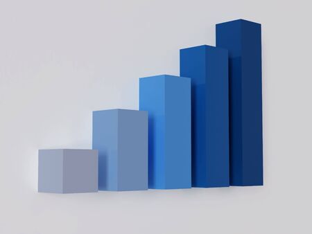 High resolution image diagram. 3d illustration over  white backgrounds.の写真素材