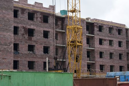 High resolution image. Residential building in the city of Kaliningrad.の写真素材