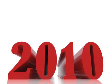 High resolution image new-year.  3d illustration over white backgrounds.の写真素材