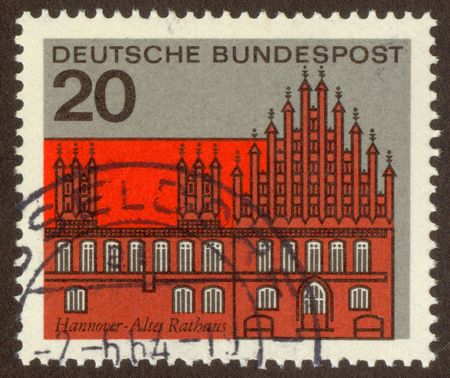 GERMANY -CIRCA 1964: Hanover on the river Leine, is the capital of the federal state of Lower Saxony, circa 1964.の写真素材