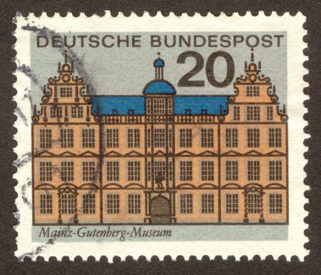 GERMANY -CIRCA 1964: Mainz is a city in Germany and the capital of the German federal state of Rhineland-Palatinate, circa 1964.の写真素材