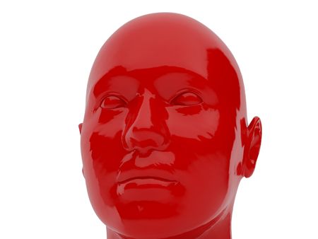 3d illustration over white backgrounds. High resolution image. Robot dummy.の写真素材