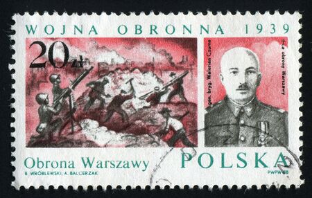 POLAND -CIRCA 1988: Valerian Czuma Brigadier General of the Polish Army, commander of the Border Guard, a social activist, the commander of the defense of Warsaw in September 1939, circa 1988.のeditorial素材