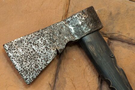 High resolution image. Museum exhibit. Fighting axe.の写真素材