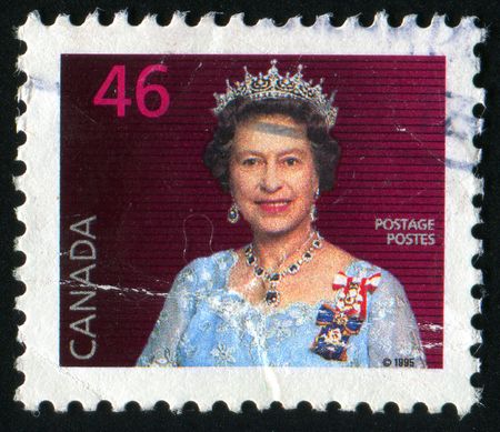 CANADA - CIRCA 1995: Elizabeth II is the queen regnant of sixteen independent sovereign states, circa 1995.のeditorial素材