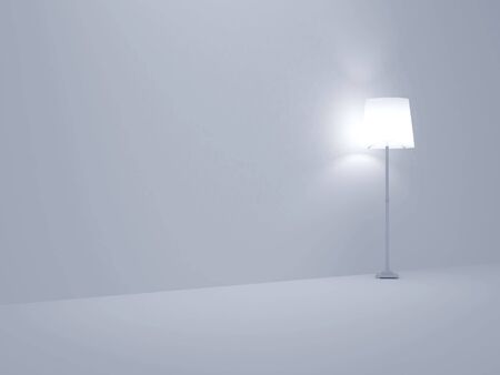 3d render home Interior. High resolution image. Retro bedroom lamp.の写真素材