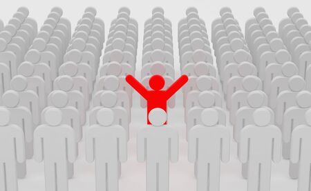 Men 3d rendered illustration isolated on white background. High resolution image.の写真素材
