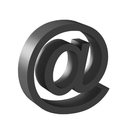 metal symbol email  isolated on white background. High resolution image.の写真素材