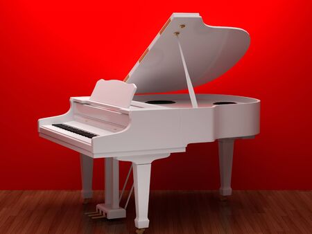 Illustration of a piano. High resolution image. 3d illustration.の写真素材