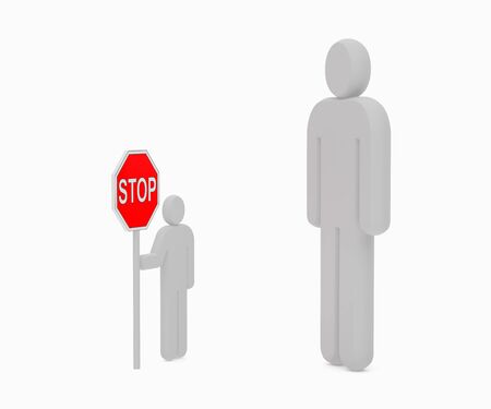 Men 3d rendered illustration isolated on white background. High resolution image.の写真素材