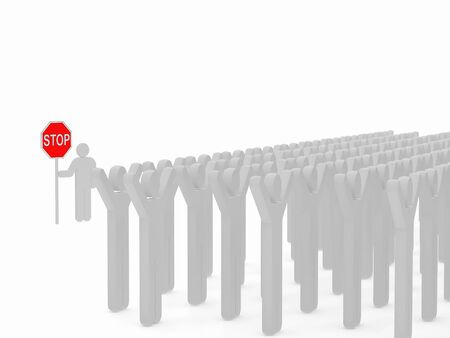 Men 3d rendered illustration isolated on white background. High resolution image.の写真素材