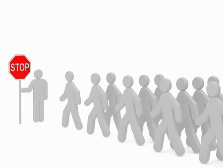 Men 3d rendered illustration isolated on white background. High resolution image.の写真素材