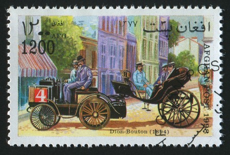 AFGHANISTAN - CIRCA 1998: stamp printed by Afghanistan, shows retro car, circa 1998.