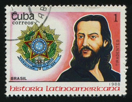 CUBA - CIRCA 1988: Latin American History. Tiradentes, Brazil, circa 1988.のeditorial素材