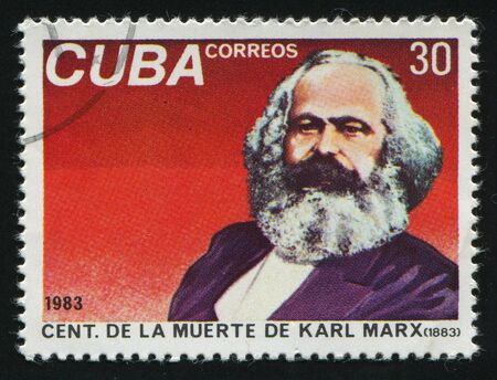 CUBA - CIRCA 1983: Portrait of the man. Karl Marx , circa 1983.のeditorial素材