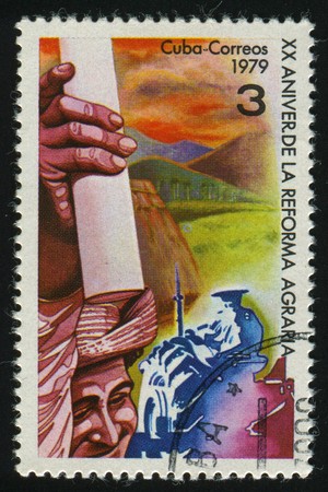 CUBA - CIRCA: 1979: Agrarian Reform 20th Anniv, circa 1979.
