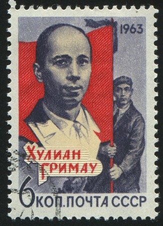 RUSSIA - CIRCA 1963: stamp printed by Russia, shows portrait Julian Grimau, circa 1963.