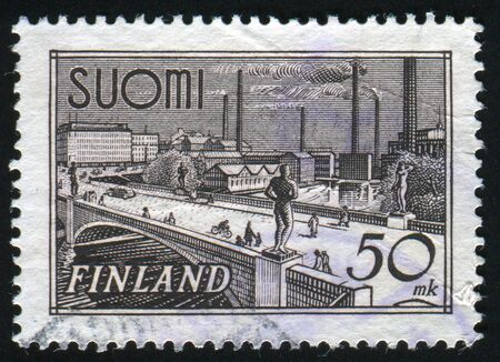 FINLAND - CIRCA 1941:  Hame Bridge Tampere, circa 1941.の写真素材