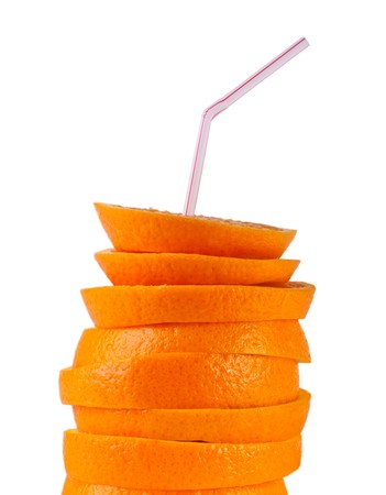 Orange isolated on a white background. Fresh fruits Isolated orange collection.の写真素材