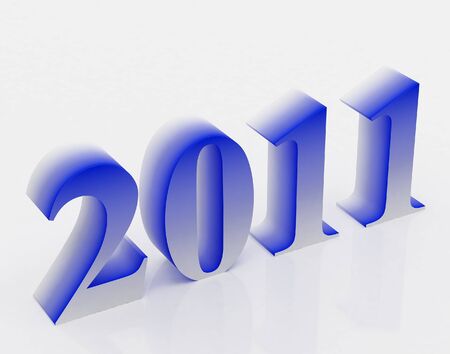 Happy new year 2011. High resolution 3d illustration. Calendar.の写真素材