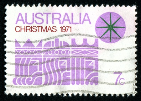 AUSTRALIA - CIRCA 1971: stamp printed by Australia, shows Three Kings and star, circa 1971の写真素材