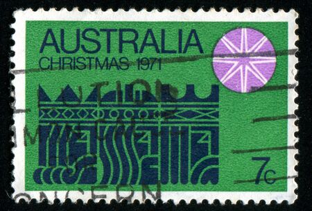 AUSTRALIA - CIRCA 1971: stamp printed by Australia, shows Three Kings and star, circa 1971の写真素材