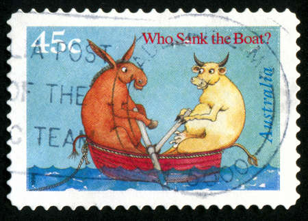 AUSTRALIA - CIRCA 1996: stamp printed by Australia, shows Covers from ï¿½Book of the Yearï¿½ books, circa 1996の写真素材