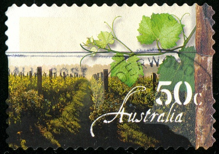 AUSTRALIA - CIRCA 2005: stamp printed by Australia, shows Grapevine, vineyard, circa 2005の写真素材