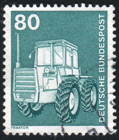 GERMANY - CIRCA 1975: stamp printed by Germany, shows Tractor, circa 1975