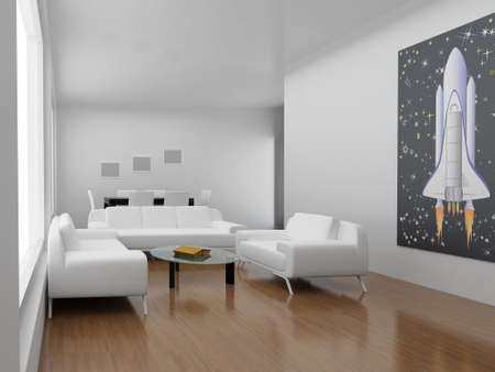 Interior of the modern room. High resolution image. 3d rendered illustration.の写真素材