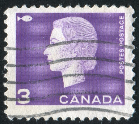 CANADA - CIRCA 1962: stamp printed by Canada, shows Queen Elizabeth II, circa 1962のeditorial素材