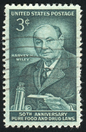 UNITED STATES - CIRCA 1956: stamp printed by United states, shows Harvey W. Wiley, circa 1956