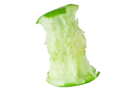 Green apple isolated on white. Fresh green apple. Sweet fruit.の写真素材